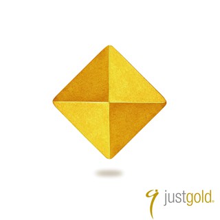 【Just Gold 鎮金店】搖滾鉚釘系列 黃金單耳耳環-純金-小