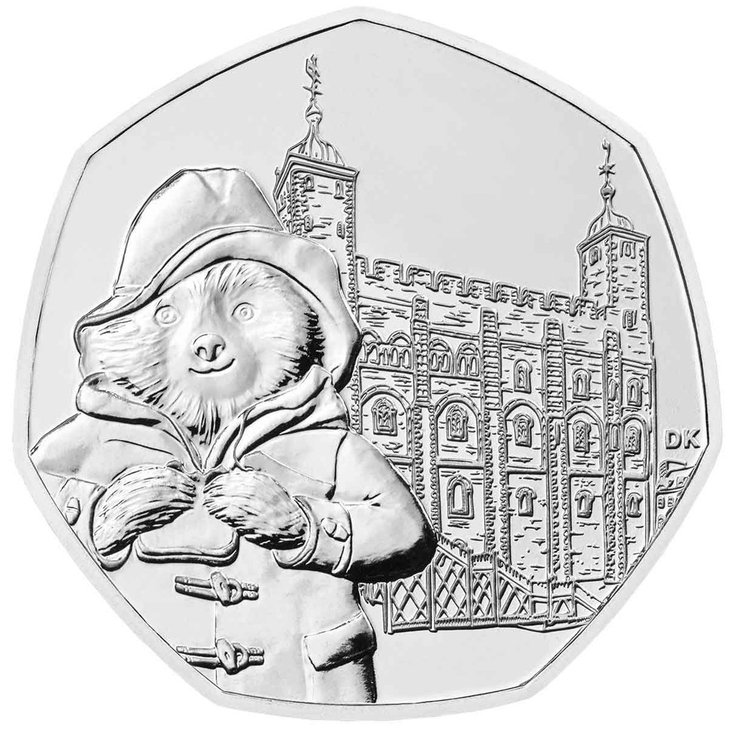 2019 英國 柏靈頓熊 60周年紀念幣 柏靈頓在倫敦塔 50便士 50P紀念幣 官方幣卡版