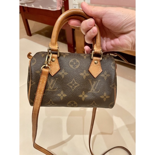 LOUIS VUITTON Monogram Mini Speedy Small Handbag M41534 Brown Vintage –  VintageShop solo