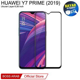 LAYAR 鋼化玻璃全 9D 華為 Y7 Prime 防刮玻璃螢幕保護膜黑色