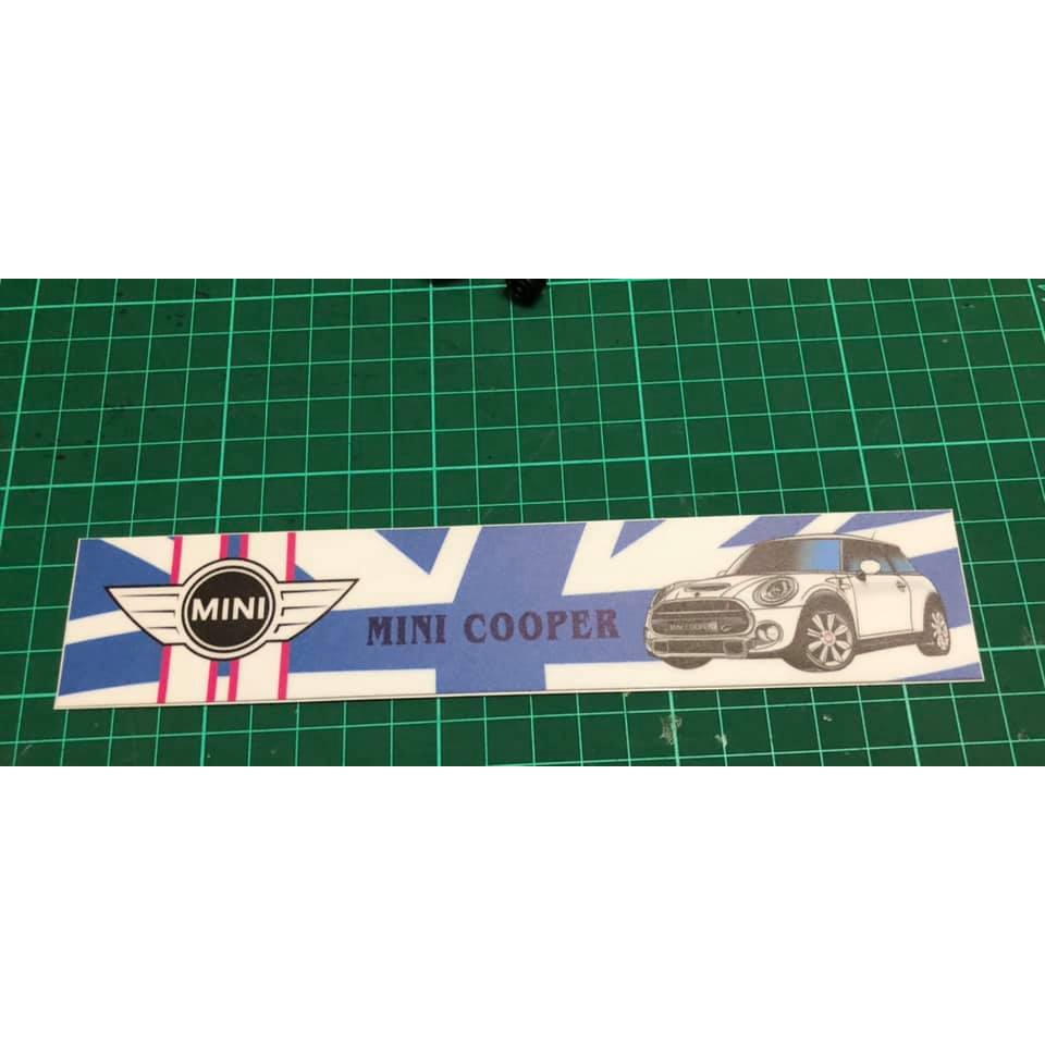 MINI COOPER 迷你車 防水貼紙 4CM X 20CM