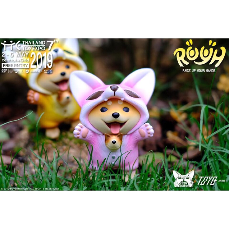 2019 泰國 玩具展 TTE 當我們ㄍㄡˇ在一起 小荳荳 粉色 粉色款、黃色 原色款、當我們狗在一起 達摩柴）