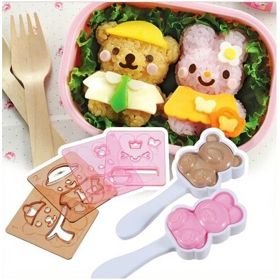 【vivi烘焙】現貨 壽司模 飯模 小熊 小兔 飯糰模 飯模 換裝娃娃 飯糰模具套 米飯模具 便當工具