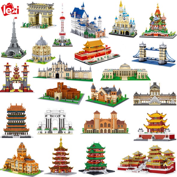 ✥☃哲高積木建筑系列兒童男女孩拼圖裝益智玩具中國萬里長城故宮城堡