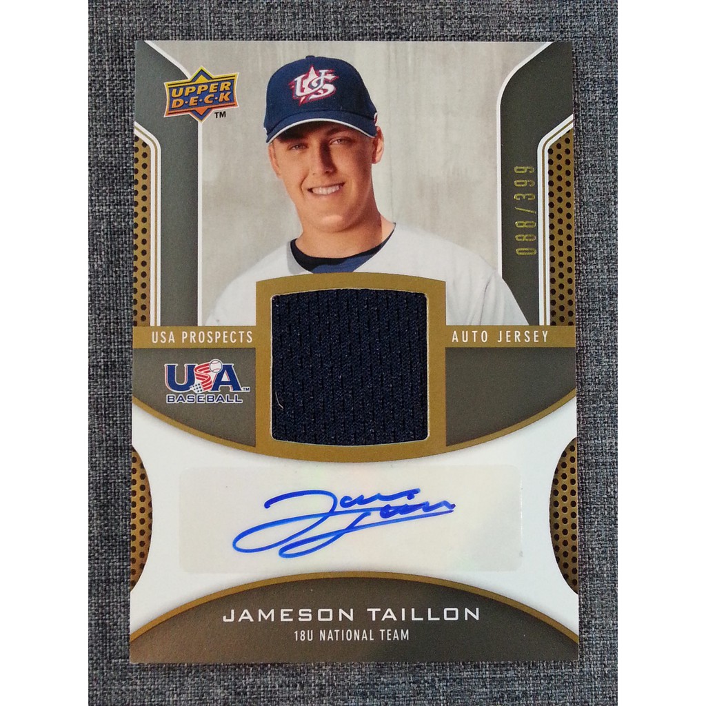 Jameson Taillon 洋基隊限量/399新人球衣簽名卡 2009 Upper Deck USA Auto