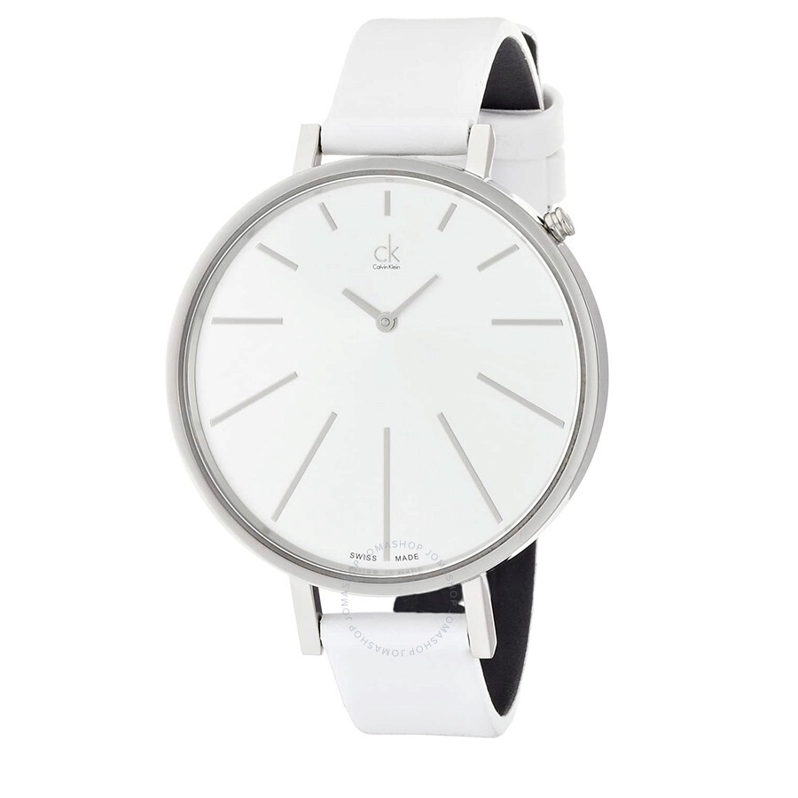 Calvin Klein CK 女 時尚白色大錶徑個性腕錶(K3E231L6)