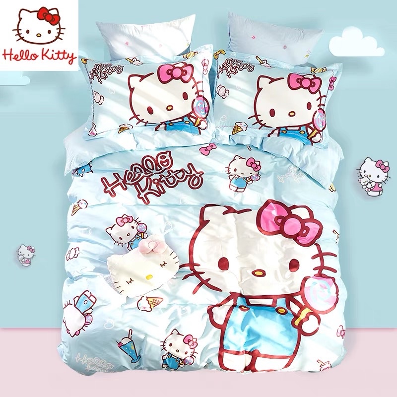 Hello Kitty 棉質床單四件組 床包四件組