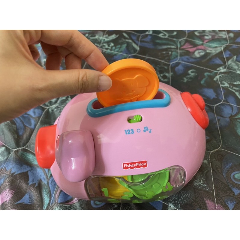 二手玩具 費雪Fisher-Price 智慧學習小豬撲滿 幼兒玩具