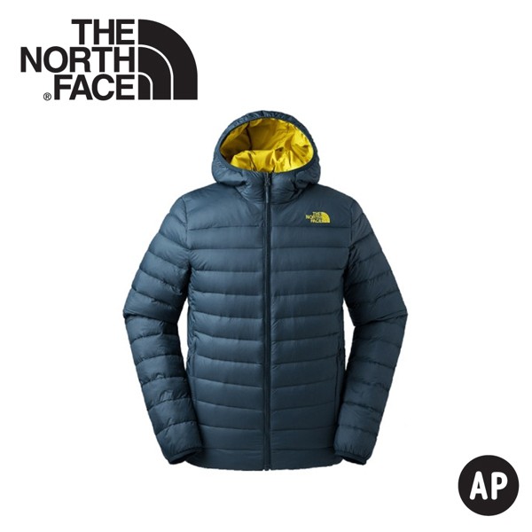 【The North Face 男 雙面兜帽羽絨外套《藍》】3KTE-VB5/保暖外套/連帽外套/戶外登山/悠遊山水