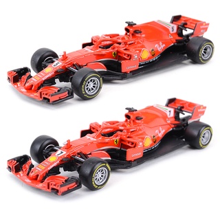 Bburago 1: 43 2018 法拉利隊 SF71H #5 #7 F1 賽車公式汽車靜態壓鑄車輛收藏模型車玩具