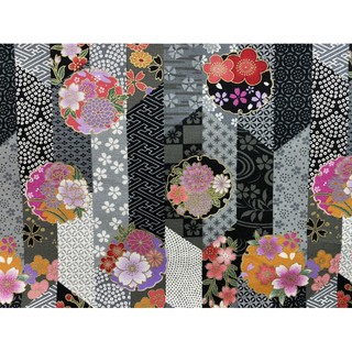 【千布翻Cotton】臺灣印花 拼布手做~厚棉布~和風花卉 拼布~