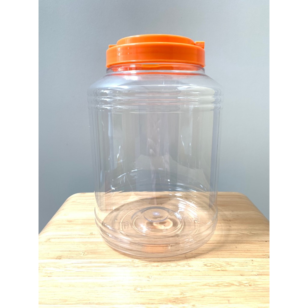 圓瓶5000ml 台灣製高質感塑膠瓶 塑膠罐 廣口瓶 鋁蓋瓶 糖果罐 餅乾罐 醃製罐