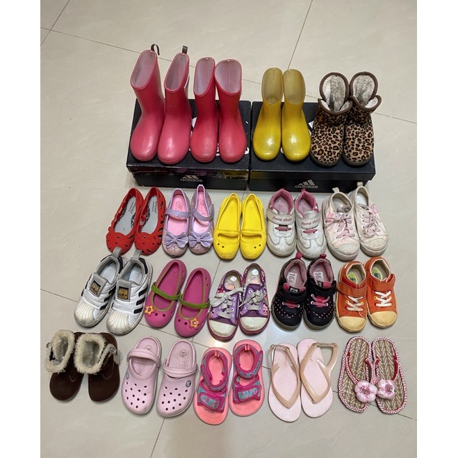 二手女童鞋 crocs moonstar adidas littlegarden 14-17