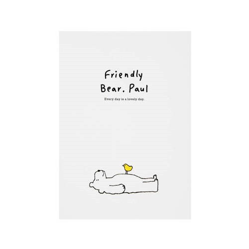 [ARTBOX OFFICIAL] Friendly Bear, Paul線條筆記本 (144頁) 韓國文具