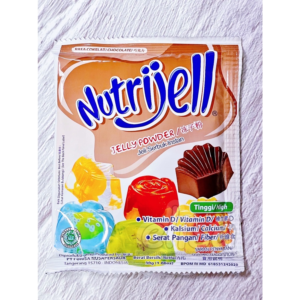 印尼 NUTRIJELL JELLY POWDER COKELAT 可可果凍粉