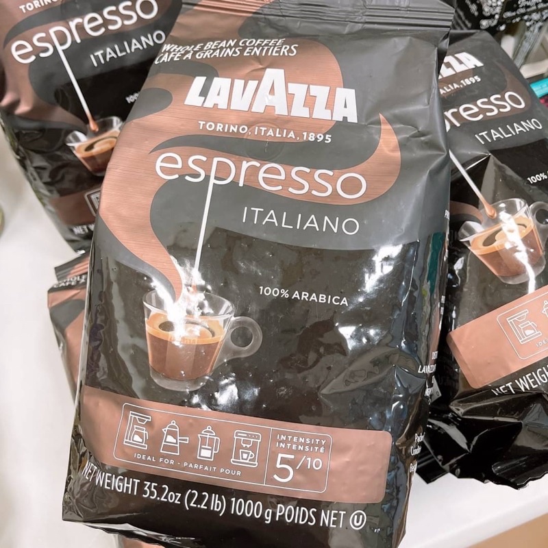 ｛在台現貨不用等｝美國代購LAVAZZA Caffe Espresso 黑牌中烘培咖啡豆 1000g/包