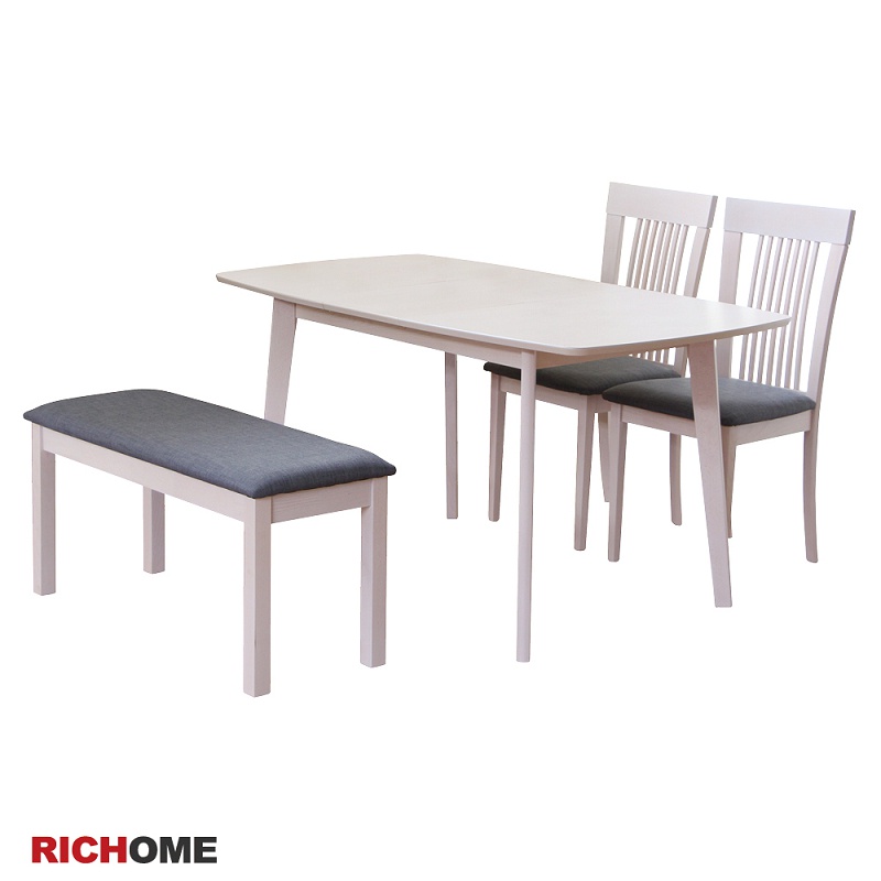 RICHOME  TA405  CH1247 CH1020  雅莎莉餐桌椅組(一桌兩椅一長凳)  餐桌  餐桌椅  餐椅