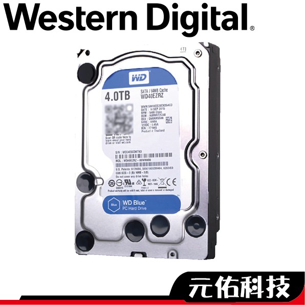 WD威騰 3.5吋硬碟 4TB 藍標 HDD WD40EZRZ WD40EZAZ 桌上型硬碟 傳統硬碟 8T 8EAZZ