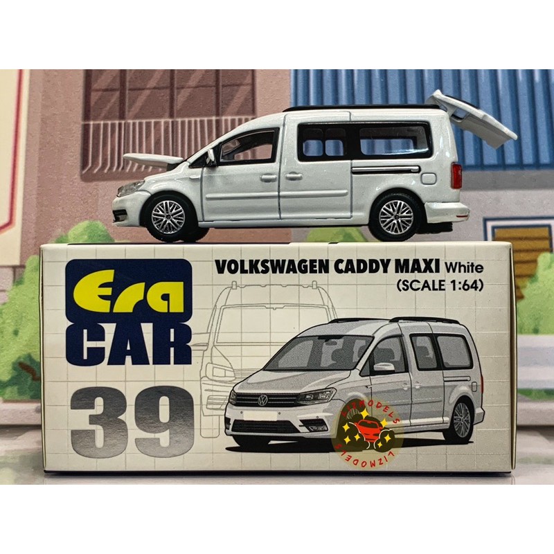 🔅里氏模型車 Era car 1:64 福斯 VW Caddy 經典白色 引擎蓋與後車廂可開 模型車 Tlv 多美