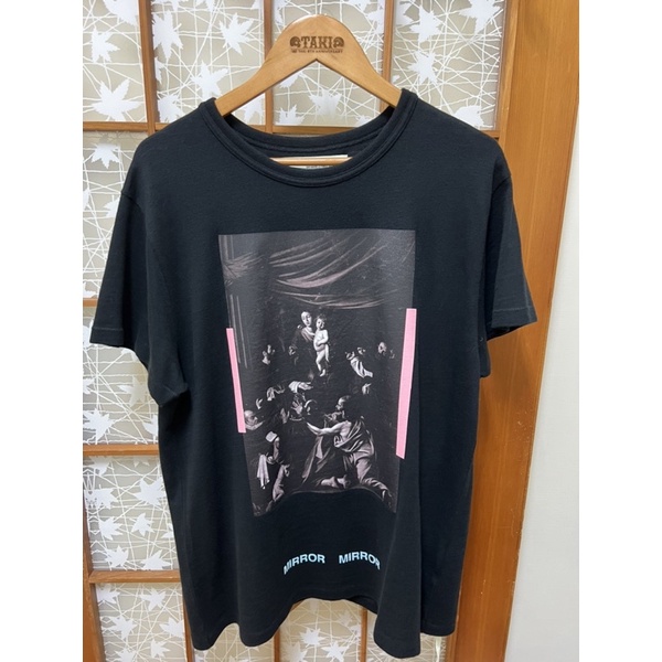 Off-white 油畫 宗教 粉 短袖 T- Shirt  XS