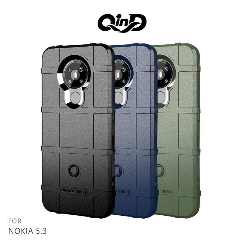 QinD NOKIA 5.3 戰術護盾保護套 鏡頭加高 保護套 手機殼