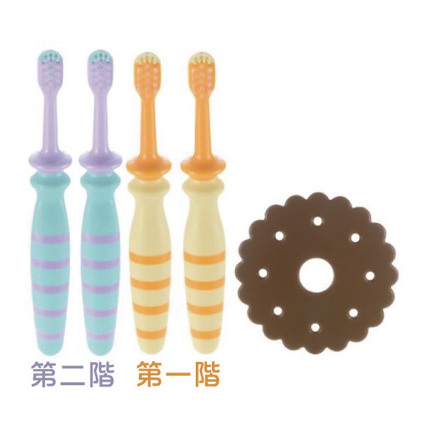 日本 Richell 利其爾 訓練型乳牙刷-第一階/第二階【佳兒園婦幼館】