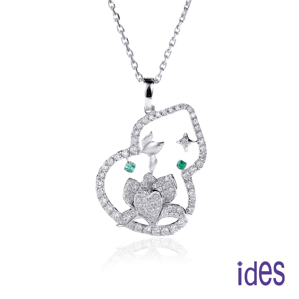 ides愛蒂思鑽石 輕珠寶時尚設計晶鑽項鍊鎖骨鍊/荷花葫蘆