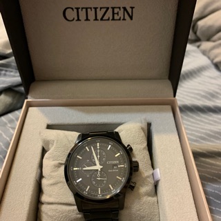 CITIZEN 簡約質感光動能時尚腕錶/黑鋼/CA0615-59E