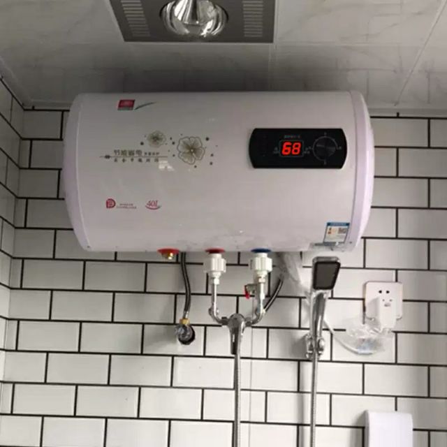 儲熱式電熱水器電熱水器 淋浴 圓桶橫式40公升2KW(超省電)220V儲熱式熱水器漏電開關以及斷.隔電閥 安全又省電