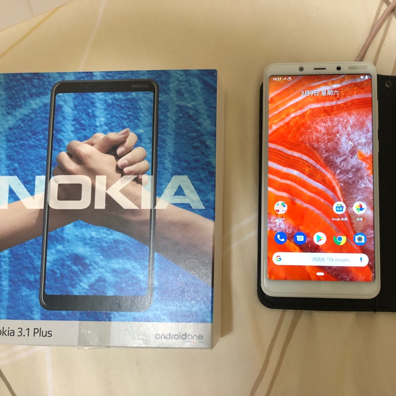 Nokia 3.1 Plus 白色(全新已拆封試用過）近全新；六寸/8核/32GB ;雙卡雙待;附玻璃保貼跟保護殼