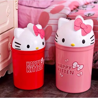 hello Kitty桌面垃圾桶創意家用衛生間 小可愛卡通迷妳翻蓋垃圾筒