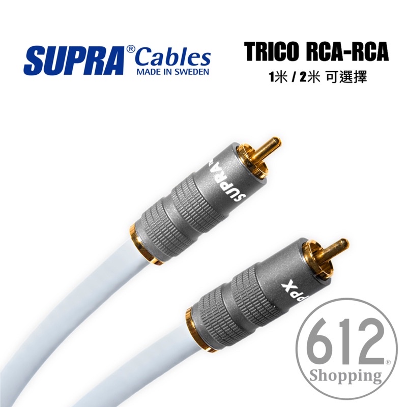 【現貨免運】SUPRA 數位同軸線 TRICO MP-RCA RCA-RCA 瑞典原裝 總代理公司貨 原廠保固