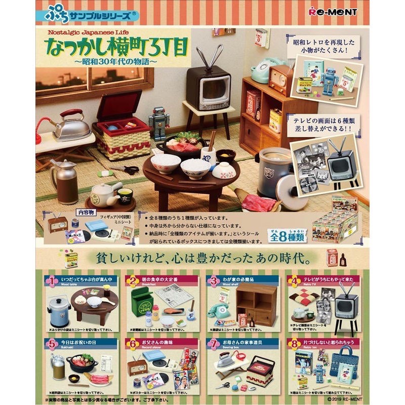 Re-ment 昭和30年代物語 橫町3丁目 盒玩 單售4號 電視機