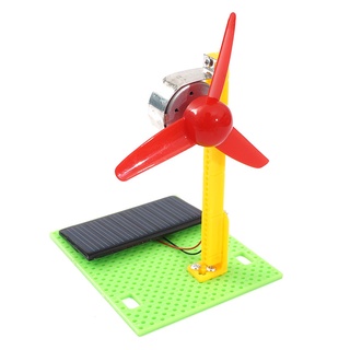 Diy 新穎的太陽能電風扇物理電動機電路裝置套件科學玩具教育物理實驗專案禮物
