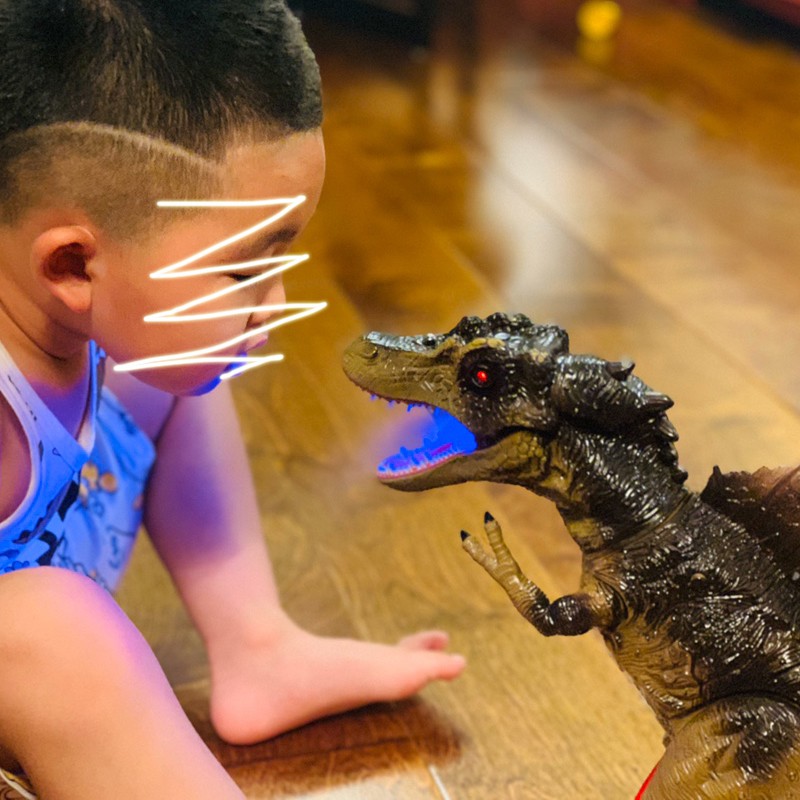 【電動玩具】 大號電動兒童恐龍霸王龍仿真動物遙控模型3歲男孩噴霧恐龍玩具