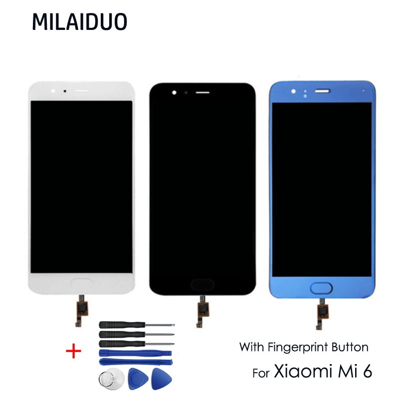 XIAOMI 帶指紋液晶顯示屏適用於小米 Mi 6 米6 手機螢幕面板 液晶顯示屏 液晶螢幕 屏幕總成