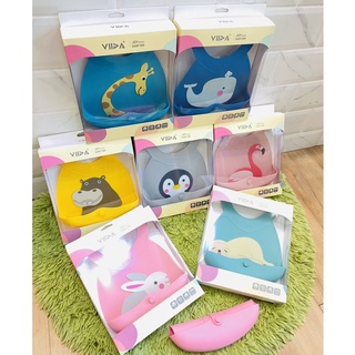 公司貨 VIIDA Joy 便攜式矽膠圍兜-動物款(現貨多款可選)