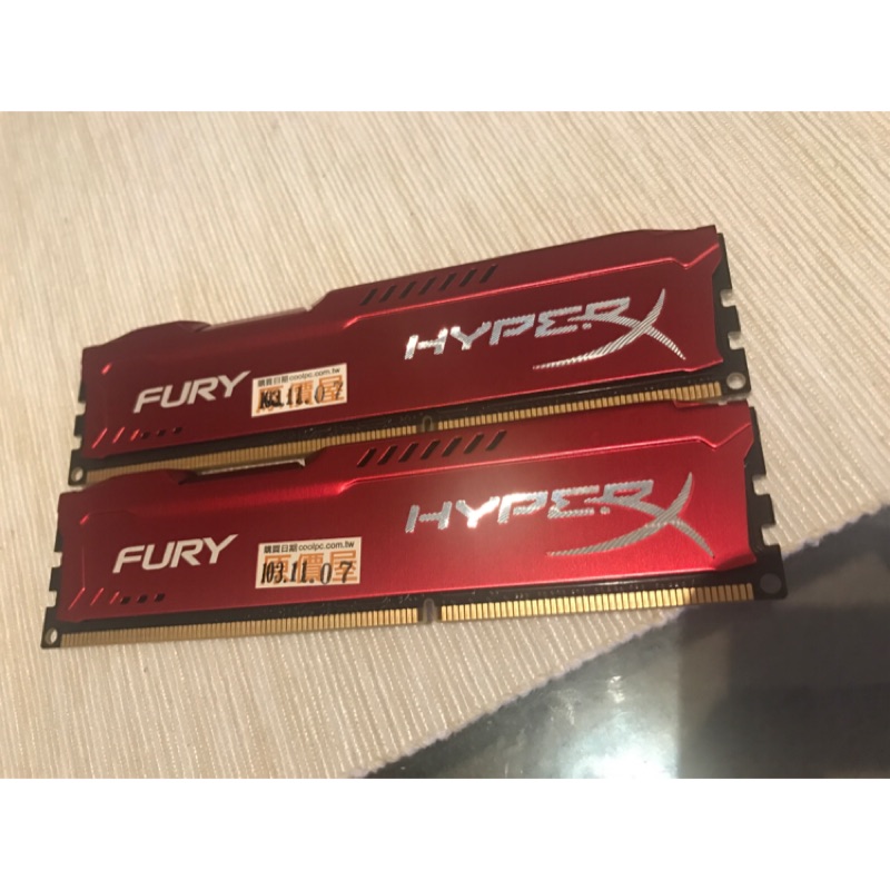 HyperX FURY記憶體 DDR3-1866 8G(4Gx2)+贈送ADATA&amp;kingstone1333 4Gx2