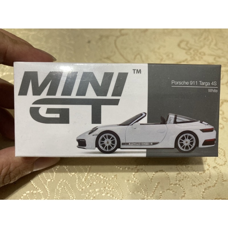 Mini gt 332 Porsche 911 Targa 4s white 白 LHD左駕 1/64