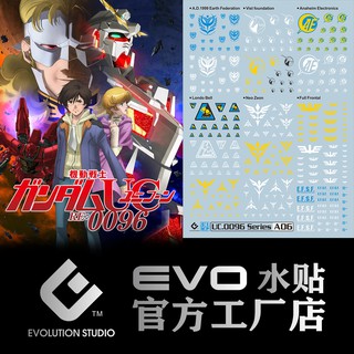 【Max模型小站】EVO UC0096 勢力標誌 通用系 吉翁聯邦 獨角獸 LOGO 螢光 水貼