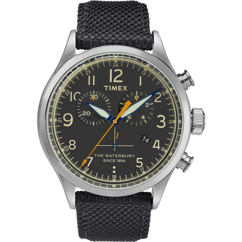 【TIMEX】天美時Waterbury系列 雙眼計時手錶 (黑 TXTW2R38200)