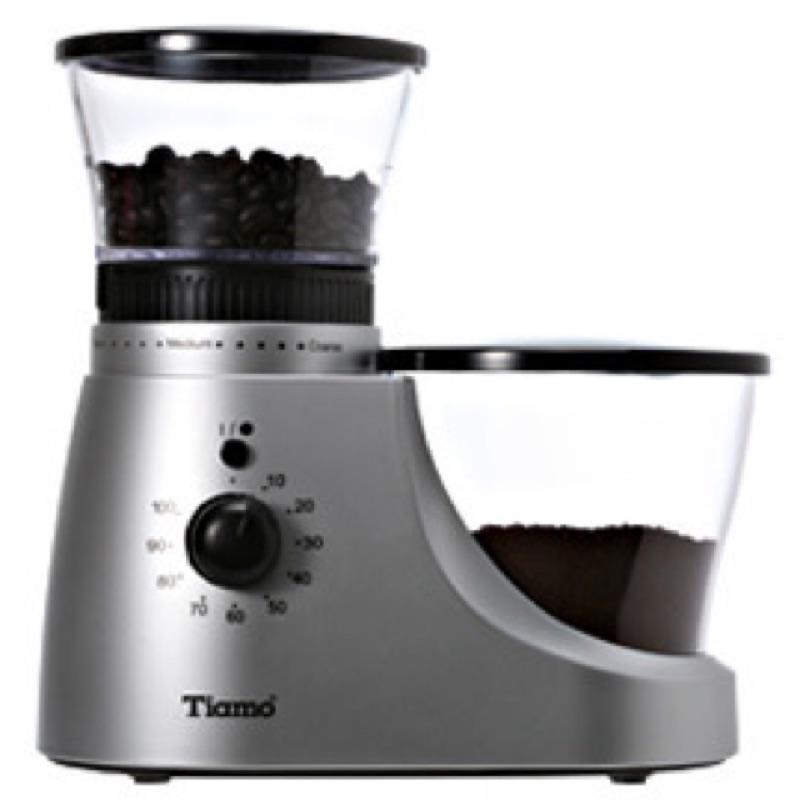 Tiamo HG0220電動磨豆機（磨盤式齒輪）咖啡粉研磨粗細可調