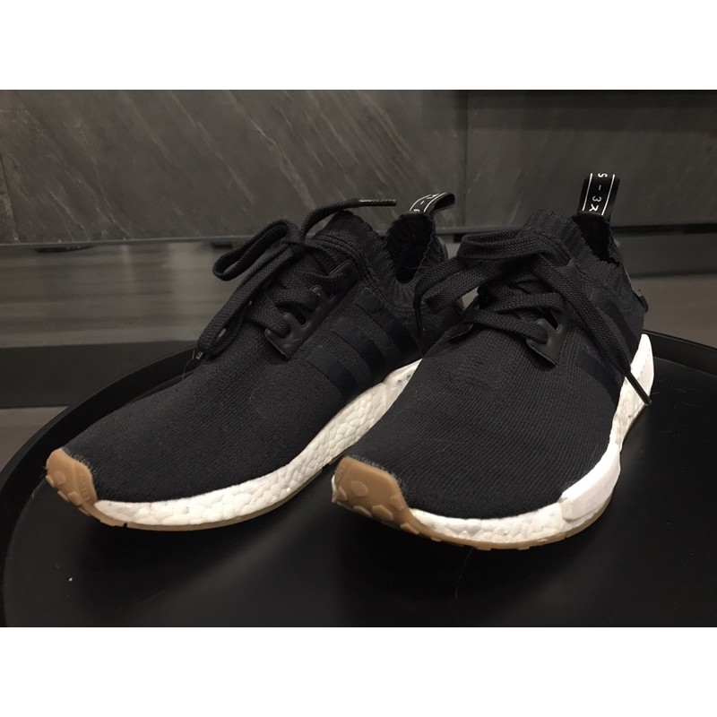 Adidas NMD R1 PK Gum Pack 黑白 生膠底 BY1887 九成新無鞋盒