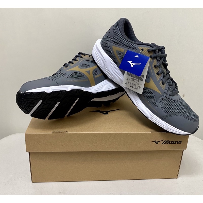 MIZUNO SPARK 7 美津濃 男 灰金白 慢跑鞋 一般楦 經典款 (K1GA220350) | 蝦皮購物