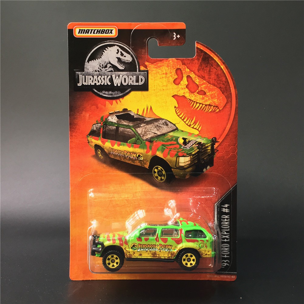 MATCHBOX 火柴盒 福特 FORD EXPLORER 侏羅紀世界 侏儸紀公園遊園車 恐龍 踩扁版