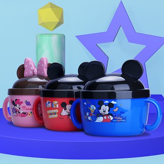 【STAR BABY】迪士尼 米奇/米妮造型雙耳不鏽鋼密封大餐碗