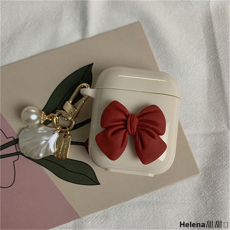 Helena甜甜🎀耳機套 高級感蝴蝶結AirPods1/2代蘋果藍牙套無線耳機套 Pro3代保護套