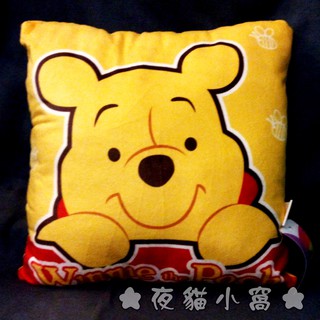 【抱枕．娃娃】迪士尼 Winnie the Pooh 小熊維尼 四方抱枕經典大臉版12吋