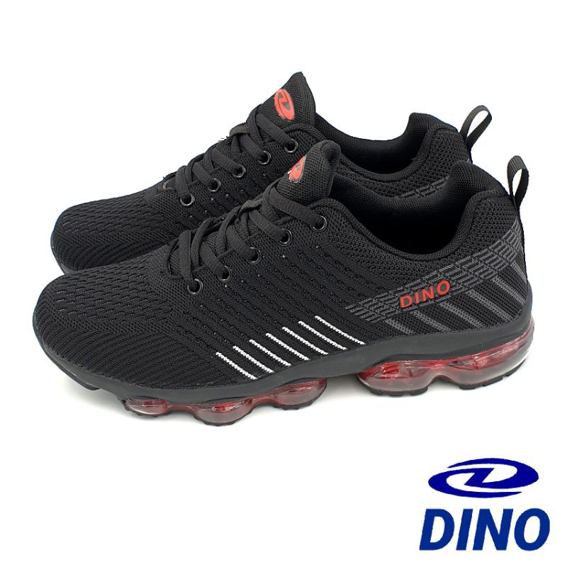 【米蘭鞋都】DINO (男) 輕量 飛織 全氣墊 慢跑鞋 運動鞋 Q彈 避震 止滑 6225 黑 另有藍色