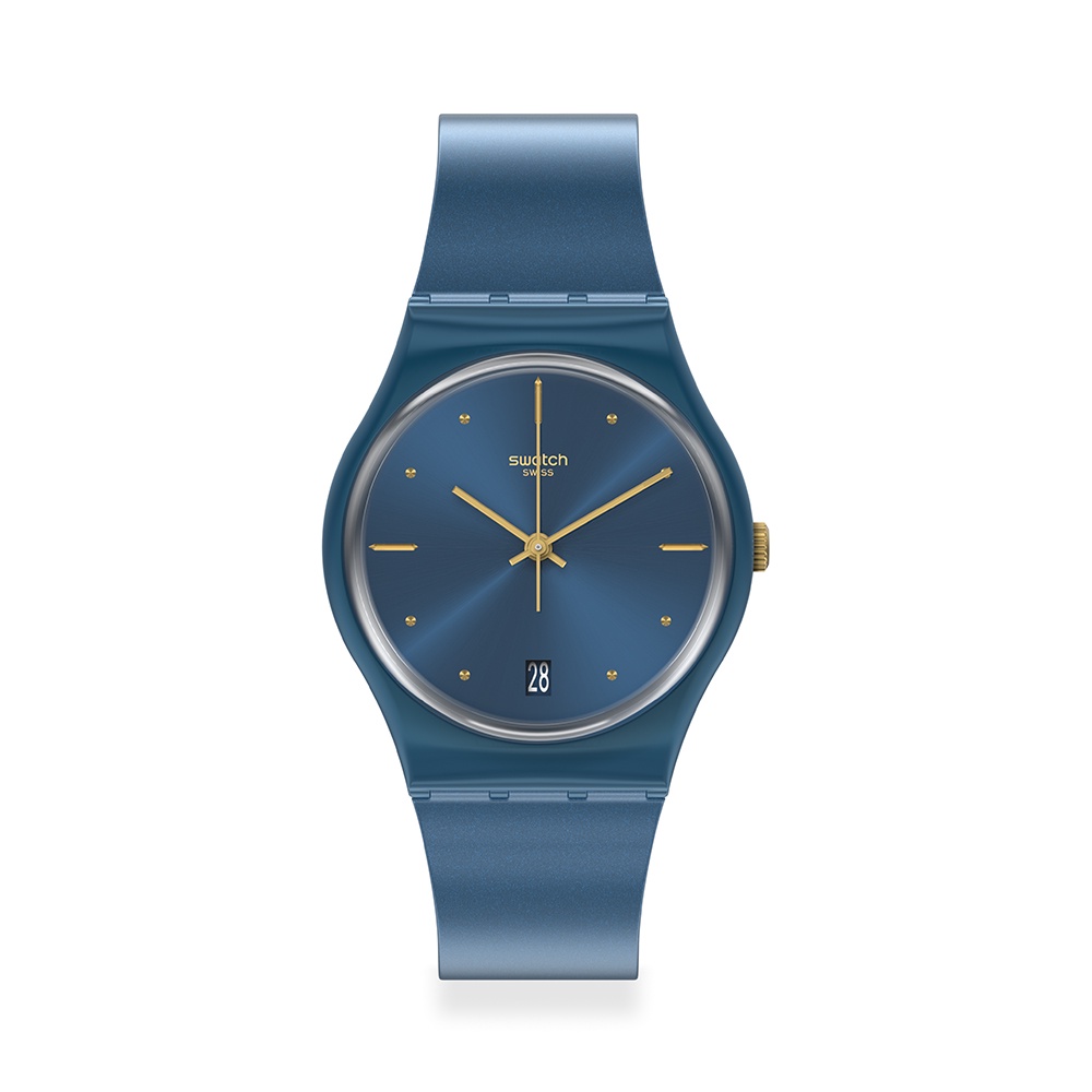 【SWATCH】Gent 原創 手錶PEARLYBLUE(34mm) 瑞士錶 GN417